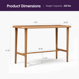 PURPLE LEAF Outdoor Bar Table Patio Dining Table Coffee Kitchen Breakfast Bistro Pub Bar Table for Patio Poolside