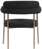 Blake Contemporary Dining Chairs Set of 2 - Stylish Soft Faux Leather and Durable Metal Frame