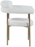 Blake Contemporary Dining Chairs Set of 2 - Stylish Soft Faux Leather and Durable Metal Frame