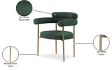 Blake Contemporary Dining Chairs Set of 2 - Stylish Soft Faux Leather and Durable Metal Frame