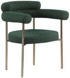 Blake Contemporary Dining Chairs Set of 2 - Stylish Soft Faux Leather and Durable Metal Frame