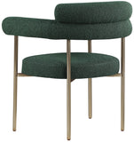 Blake Contemporary Dining Chairs Set of 2 - Stylish Soft Faux Leather and Durable Metal Frame