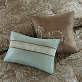Wholesale 24-Piece Traditional Paisley Room-in-a-bag Set, Blue/Taupe