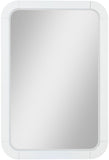 Sage Wood Mirror with Contemporary Design and Natural Cane Details for Your Stylish Bedroom Decor