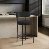 Beacon Stool Set of 2 - Modern Counter Height Stools with Elegant Curved Backs and Sturdy Frame