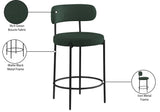 Beacon Stool Set of 2 - Modern Counter Height Stools with Elegant Curved Backs and Sturdy Frame