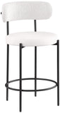 Beacon Stool Set of 2 - Modern Counter Height Stools with Elegant Curved Backs and Sturdy Frame