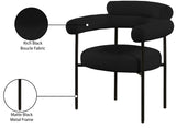 Blake Contemporary Dining Chairs Set of 2 - Stylish Soft Faux Leather and Durable Metal Frame