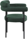 Blake Contemporary Dining Chairs Set of 2 - Stylish Soft Faux Leather and Durable Metal Frame