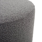 Universal Round Ottoman Cover Barbet Charcoal