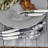 Laguiole 20-Piece Stainless Steel Flatware Set, Faux Ivory