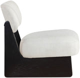 Vetra - Linen Textured Fabric Upholstered Accent Chair With Black Base