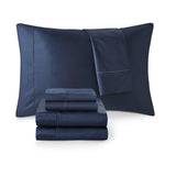 600TC Pima Cotton Sheet Set, Navy Blue