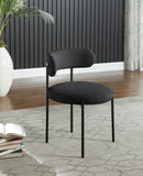 Beacon Boucle Fabric Dining Chair Set - Contemporary Design with Sturdy Iron Frame for Comfort