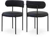 Beacon Boucle Fabric Dining Chair Set - Contemporary Design with Sturdy Iron Frame for Comfort