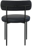 Beacon Boucle Fabric Dining Chair Set - Contemporary Design with Sturdy Iron Frame for Comfort