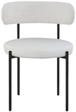 Beacon Boucle Fabric Dining Chair Set - Contemporary Design with Sturdy Iron Frame for Comfort
