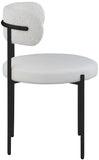 Beacon Boucle Fabric Dining Chair Set - Contemporary Design with Sturdy Iron Frame for Comfort