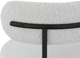 Beacon Boucle Fabric Dining Chair Set - Contemporary Design with Sturdy Iron Frame for Comfort