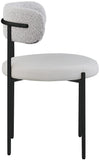 Beacon Boucle Fabric Dining Chair Set - Contemporary Design with Sturdy Iron Frame for Comfort