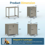 4-in-1 Modular Aluminum Outdoor Kitchen – Sink, Bar+Storage