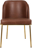 Jagger Contemporary Dining Chair Set of 2 with Soft Cushioning and Stylish Brushed Gold Legs