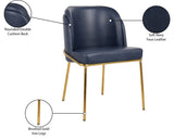 Jagger Contemporary Dining Chair Set of 2 with Soft Cushioning and Stylish Brushed Gold Legs