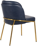 Jagger Contemporary Dining Chair Set of 2 with Soft Cushioning and Stylish Brushed Gold Legs