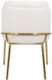 Jagger Contemporary Dining Chair Set of 2 with Soft Cushioning and Stylish Brushed Gold Legs