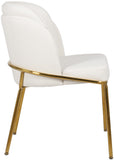 Jagger Contemporary Dining Chair Set of 2 with Soft Cushioning and Stylish Brushed Gold Legs