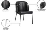 Jagger Contemporary Dining Chair Set of 2 with Soft Cushioning and Stylish Brushed Gold Legs