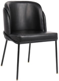 Jagger Contemporary Dining Chair Set of 2 with Soft Cushioning and Stylish Brushed Gold Legs