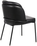 Jagger Contemporary Dining Chair Set of 2 with Soft Cushioning and Stylish Brushed Gold Legs