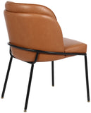 Jagger Contemporary Dining Chair Set of 2 with Soft Cushioning and Stylish Brushed Gold Legs