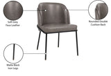 Jagger Contemporary Dining Chair Set of 2 with Soft Cushioning and Stylish Brushed Gold Legs