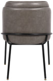 Jagger Contemporary Dining Chair Set of 2 with Soft Cushioning and Stylish Brushed Gold Legs