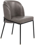 Jagger Contemporary Dining Chair Set of 2 with Soft Cushioning and Stylish Brushed Gold Legs