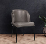 Jagger Contemporary Dining Chair Set of 2 with Soft Cushioning and Stylish Brushed Gold Legs