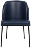 Jagger Contemporary Dining Chair Set of 2 with Soft Cushioning and Stylish Brushed Gold Legs