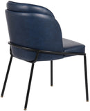 Jagger Contemporary Dining Chair Set of 2 with Soft Cushioning and Stylish Brushed Gold Legs