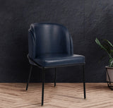 Jagger Contemporary Dining Chair Set of 2 with Soft Cushioning and Stylish Brushed Gold Legs