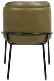 Jagger Contemporary Dining Chair Set of 2 with Soft Cushioning and Stylish Brushed Gold Legs