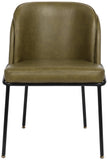 Jagger Contemporary Dining Chair Set of 2 with Soft Cushioning and Stylish Brushed Gold Legs