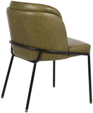 Jagger Contemporary Dining Chair Set of 2 with Soft Cushioning and Stylish Brushed Gold Legs