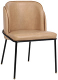 Jagger Contemporary Dining Chair Set of 2 with Soft Cushioning and Stylish Brushed Gold Legs