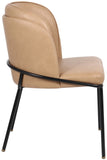 Jagger Contemporary Dining Chair Set of 2 with Soft Cushioning and Stylish Brushed Gold Legs