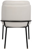 Jagger Contemporary Dining Chair Set of 2 with Soft Cushioning and Stylish Brushed Gold Legs