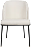 Jagger Contemporary Dining Chair Set of 2 with Soft Cushioning and Stylish Brushed Gold Legs