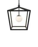 Denison Medium Black Outdoor Lantern