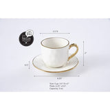 Golden Salerno Porcelain Espresso Cup & Saucer